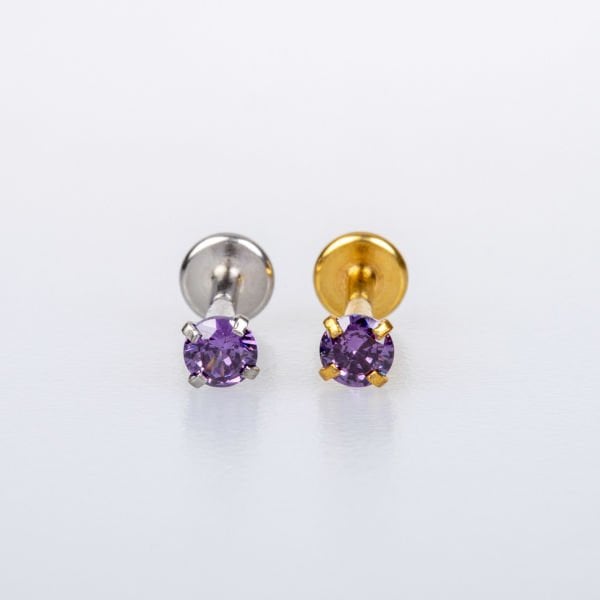 Piercing Labret Round Stone