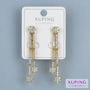 Toptan Xuping Pimli Sallantılı Küpe