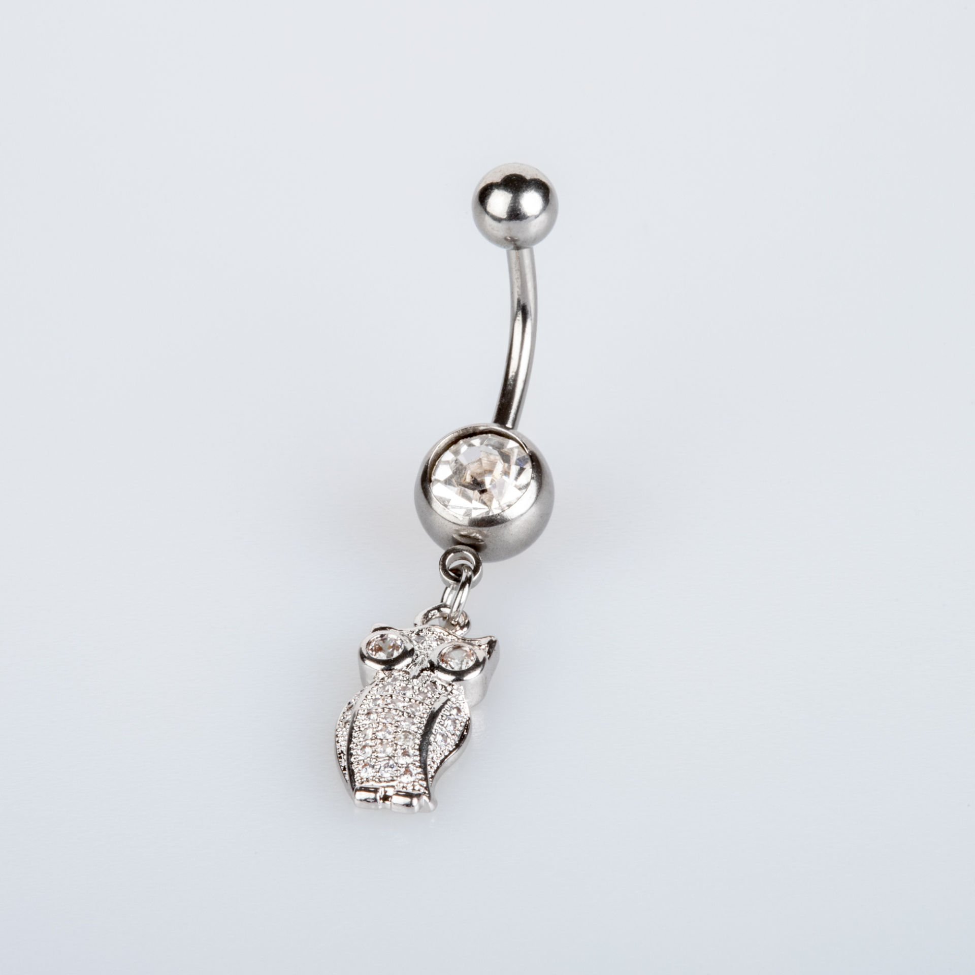 Piercing Göbek Baykuş Taşlı