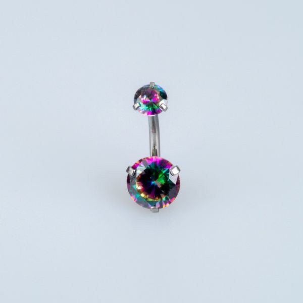 Piercing Göbek 8mm Yuvarlak Taş