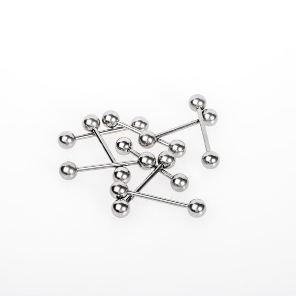 Toptan 316L Çelik Piercing Dil 1.6 bar 5mm Top İlk Delim Bar Boyu: 26mm
