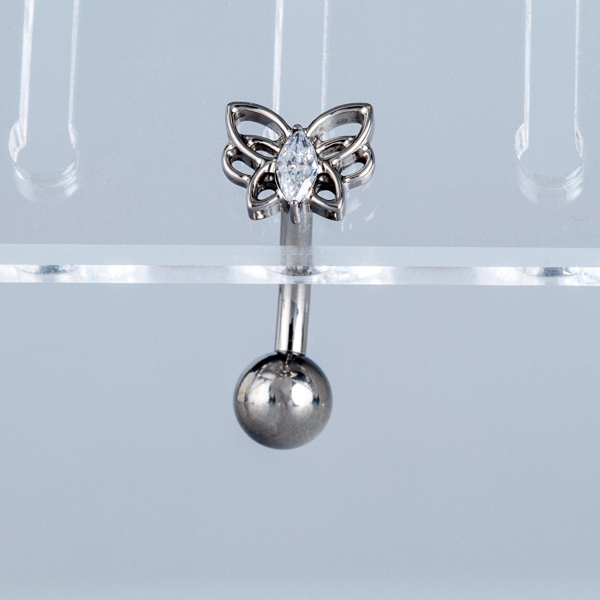 Piercing Titanyum Ters Göbek Fashion Kelebek