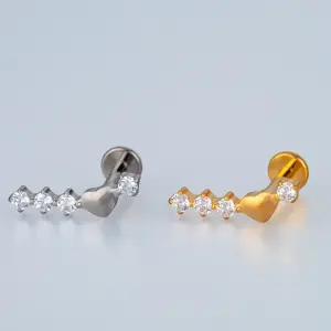 Piercing G23 Titanyum Tragus Kalp Helix Sarı 8mm