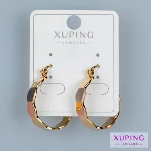 Toptan Xuping Üç Renk Halka Küpe