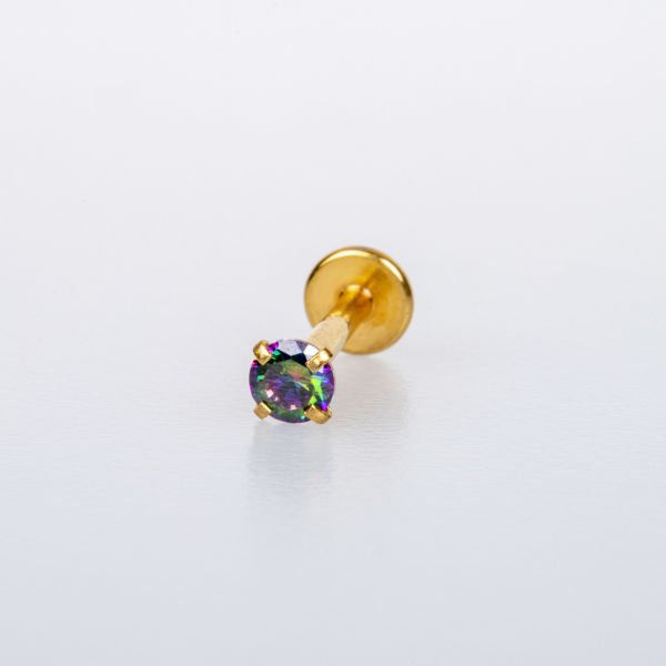 Piercing Labret Yuvarlak Taş