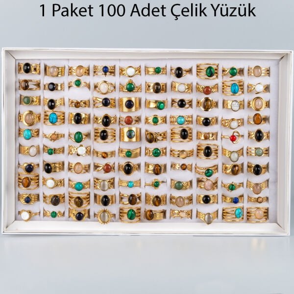 Çelik Yüzük 1 Paket 100 Adet