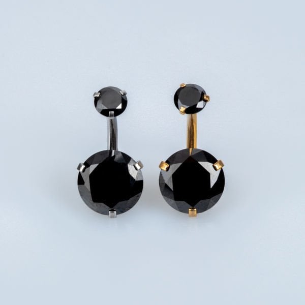 Piercing Göbek 10mm Yuvarlak Taş