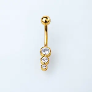 Toptan Piercing Göbek Taşlı Sarı