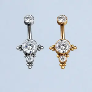 Piercing Titanyum Göbek Fashion Beyaz