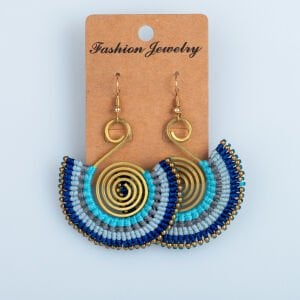 El Yapımı Pirinç Makrome Küpe 5 Renk Seçeneği 1 Çift