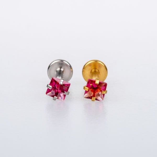 Piercing Labret Square Stone