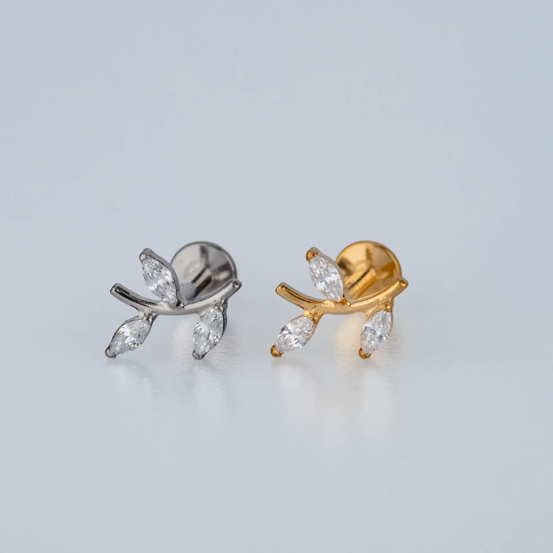 Piercing G23 Titanyum Tragus Helix Dal Sarı 8mm