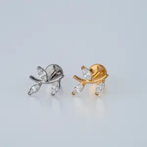 Piercing G23 Titanyum Tragus Helix Dal Sarı 8mm