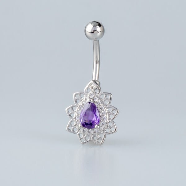 Piercing Göbek 6mm Damla Taş