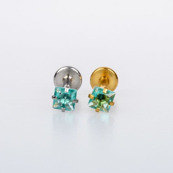 Piercing Labret Square Stone