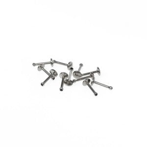 Toptan 316L Çelik Piercing Labret 2mm Taşlı Top Boy: 1.2x8x2mm