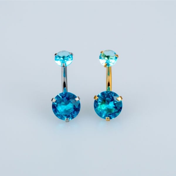 Piercing Göbek 8mm Yuvarlak Taş