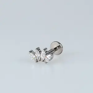 Piercing Titanyum Tragus Beyaz 8mm