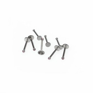 Toptan 316L Çelik Piercing Labret 2mm Taşlı Top Boy: 1.2x10x2mm