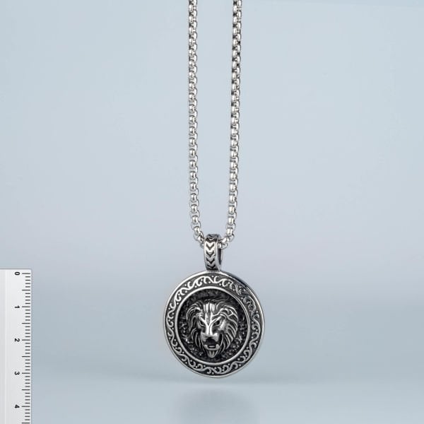 Steel Necklace Lion