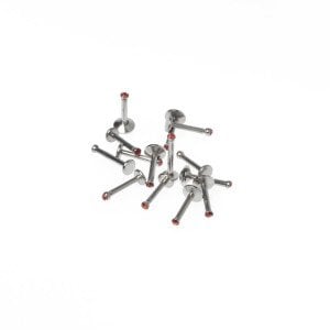 Toptan 316L Çelik Piercing Labret 2mm Taşlı Top Boy: 1.2x8x2mm