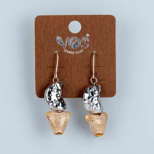 Toptan Amorf Plaka Seramikli Butik Küpe