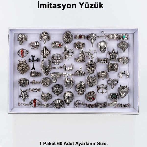 Gothic Ring Pack 60 Pieces