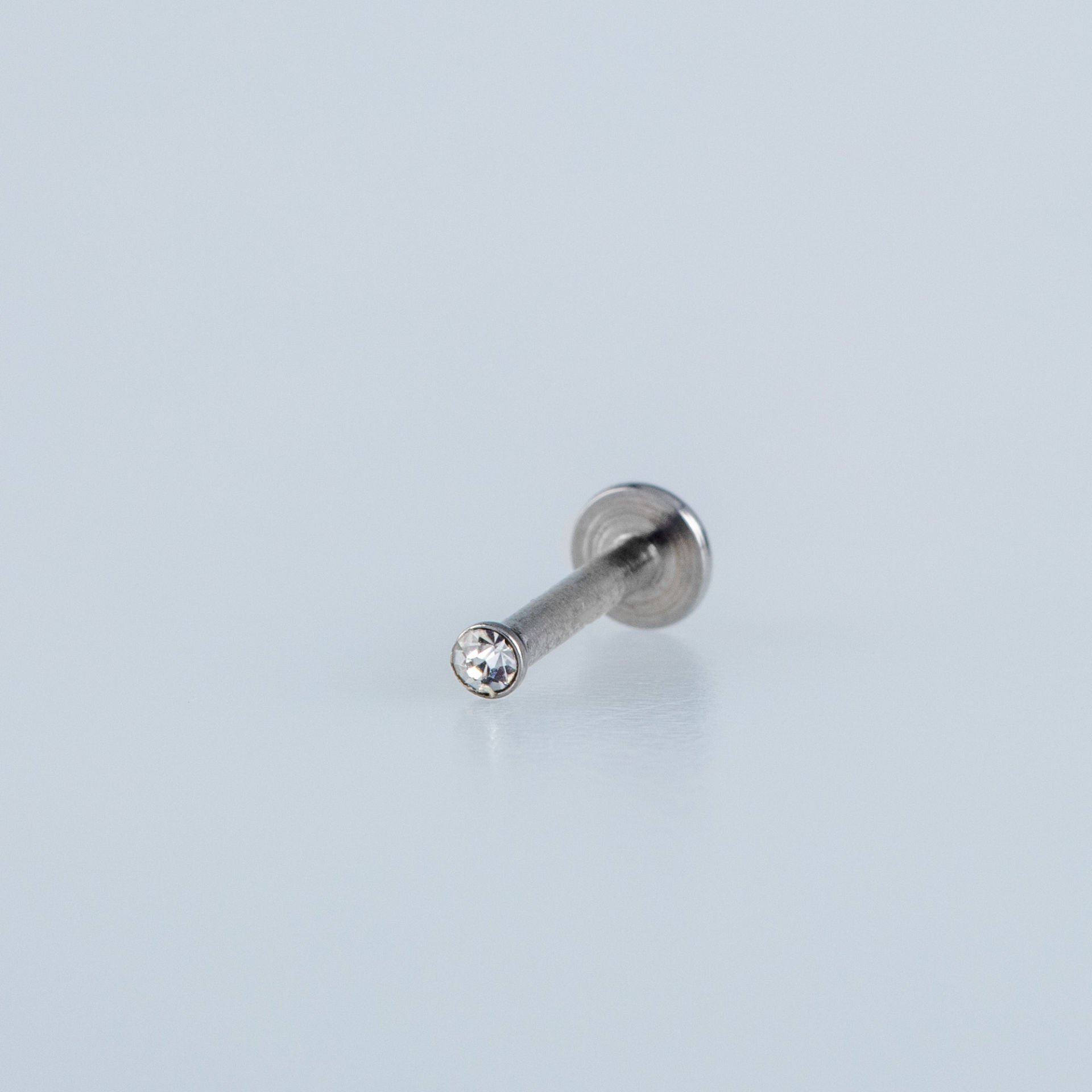 Toptan 316L Çelik Piercing Labret 2mm Taşlı Top