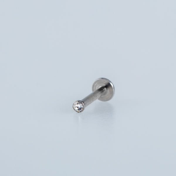 Toptan 316L Çelik Piercing Labret 2mm Taşlı Top