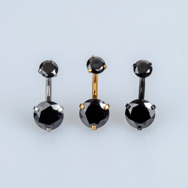 Piercing Göbek 8mm Yuvarlak Taş