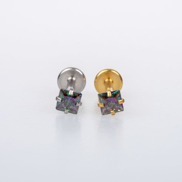 Piercing Labret Square Stone