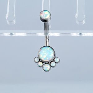 Piercing Titanyum Göbek opal