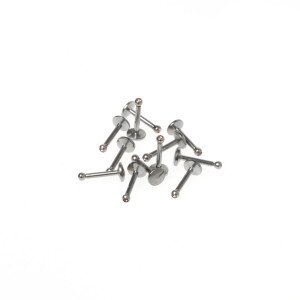 Toptan 316L Çelik Piercing Labret 2mm Taşlı Top Boy: 1.2x8x2mm