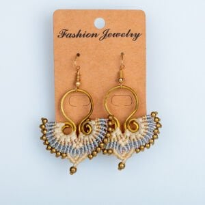 El Yapımı Pirinç Makrome Küpe 4 Renk Seçeneği 1 Çift Renk 4