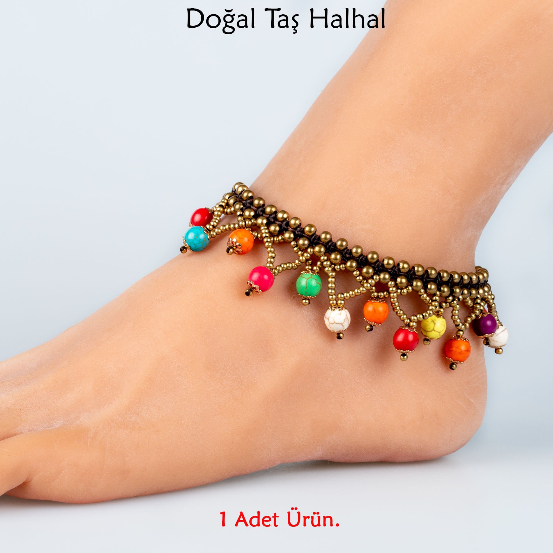 Doğal Taş  Halhal- 6 Renk Seçeneği Renk 2