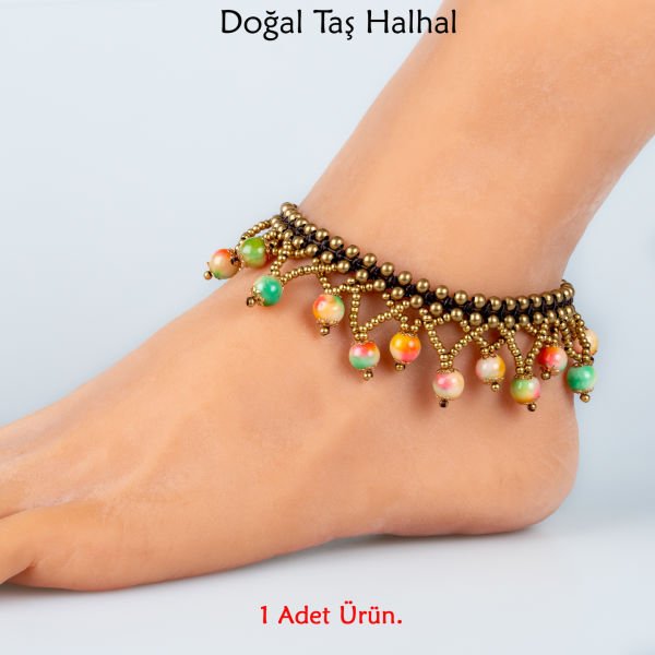 Doğal Taş  Halhal- 6 Renk Seçeneği Renk 4