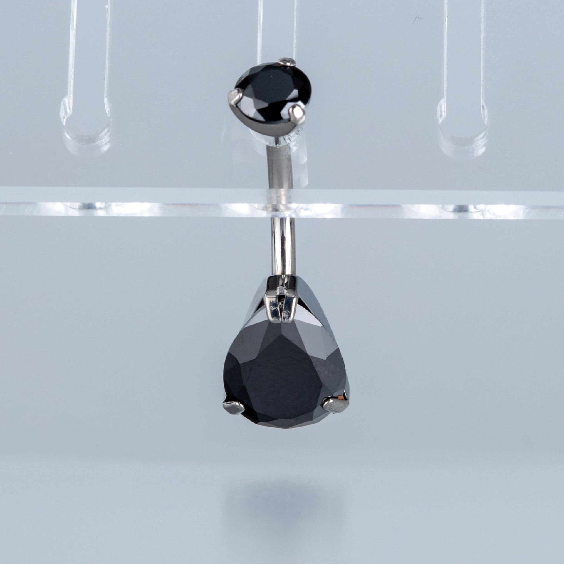 Piercing Titanyum Göbek Fashion 8mm Damla Taş