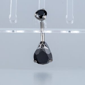 Piercing Titanyum Göbek Fashion 8mm Damla Taş