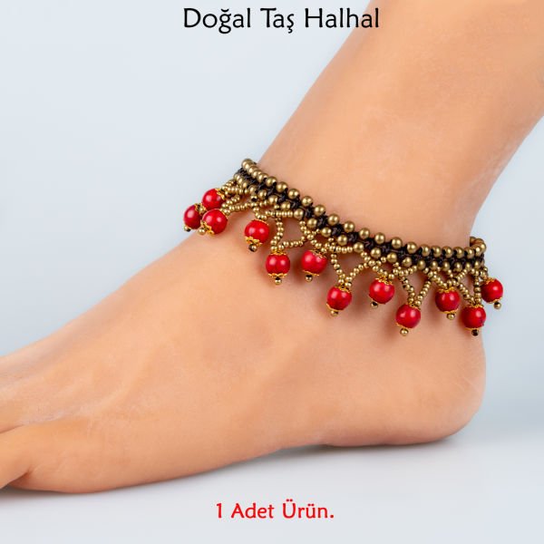 Doğal Taş  Halhal- 6 Renk Seçeneği Renk 5