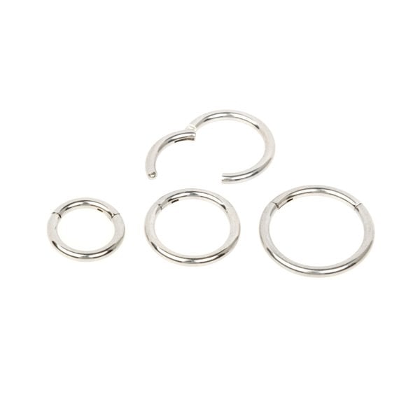 Halka Piercing Beyaz 1.2mm Segment Çap: 6mm
