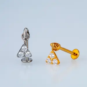 Piercing G23 Titanyum Tragus Helix Sarı 8mm