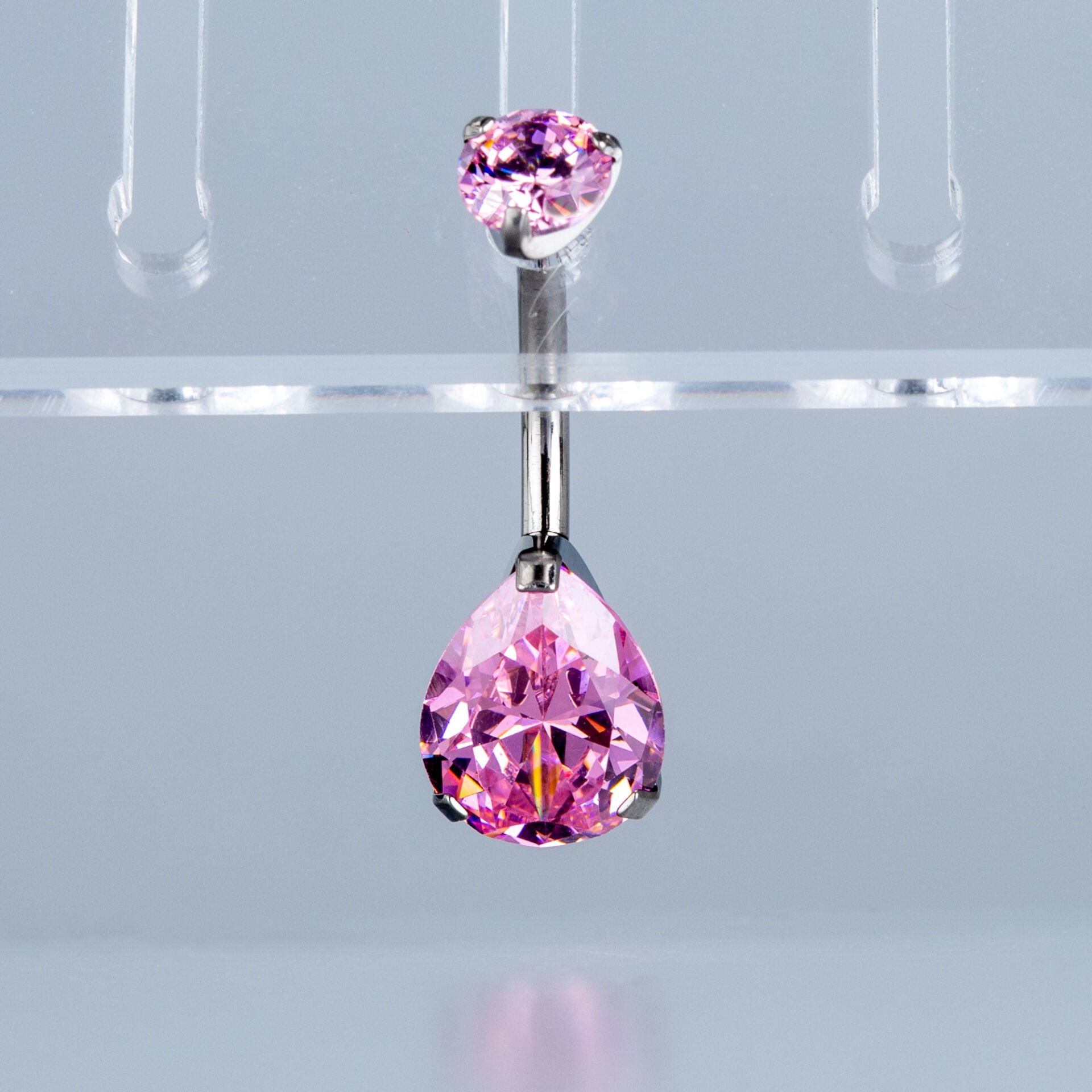 Piercing Titanyum Göbek Fashion 8mm Damla Taş