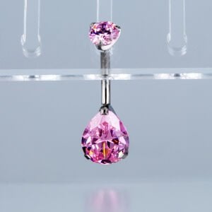 Piercing Titanyum Göbek Fashion 8mm Damla Taş