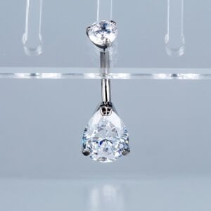 Piercing Titanyum Göbek Fashion 8mm Damla Taş