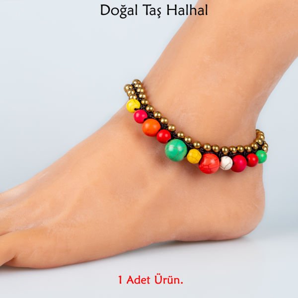 Doğal Taş  Halhal- 4 Renk Seçeneği Renk 1