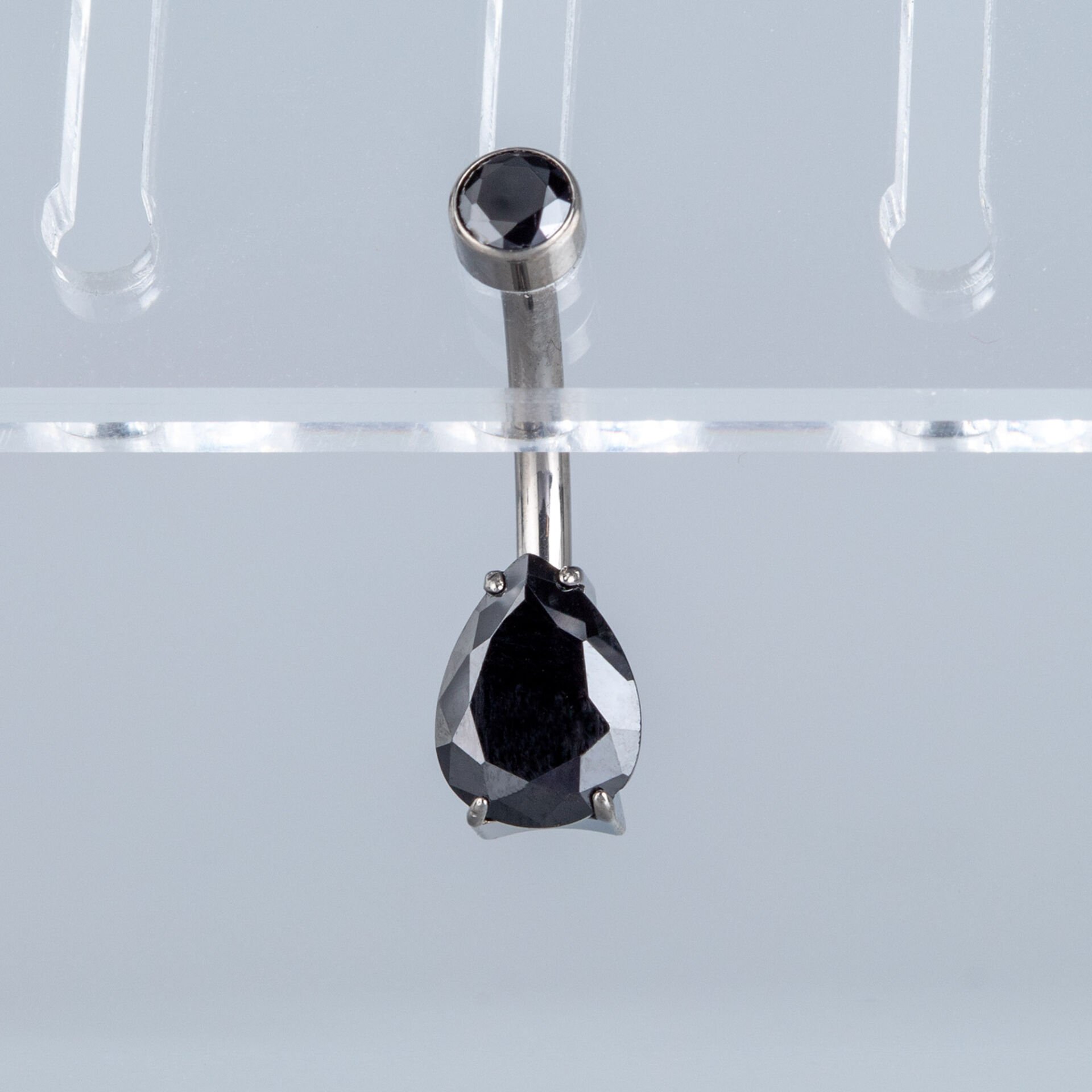 Piercing Titanyum Göbek Fashion 6mm Damla Taş