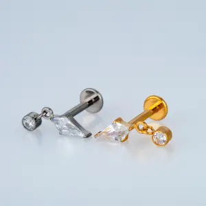 Piercing G23 Titanyum Tragus Helix Sarı 8mm