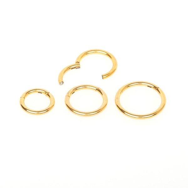 Halka Piercing Sarı 1.2mm  Segment Çap: 6mm