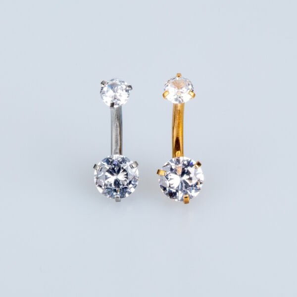 Piercing Göbek 8mm Yuvarlak Taş