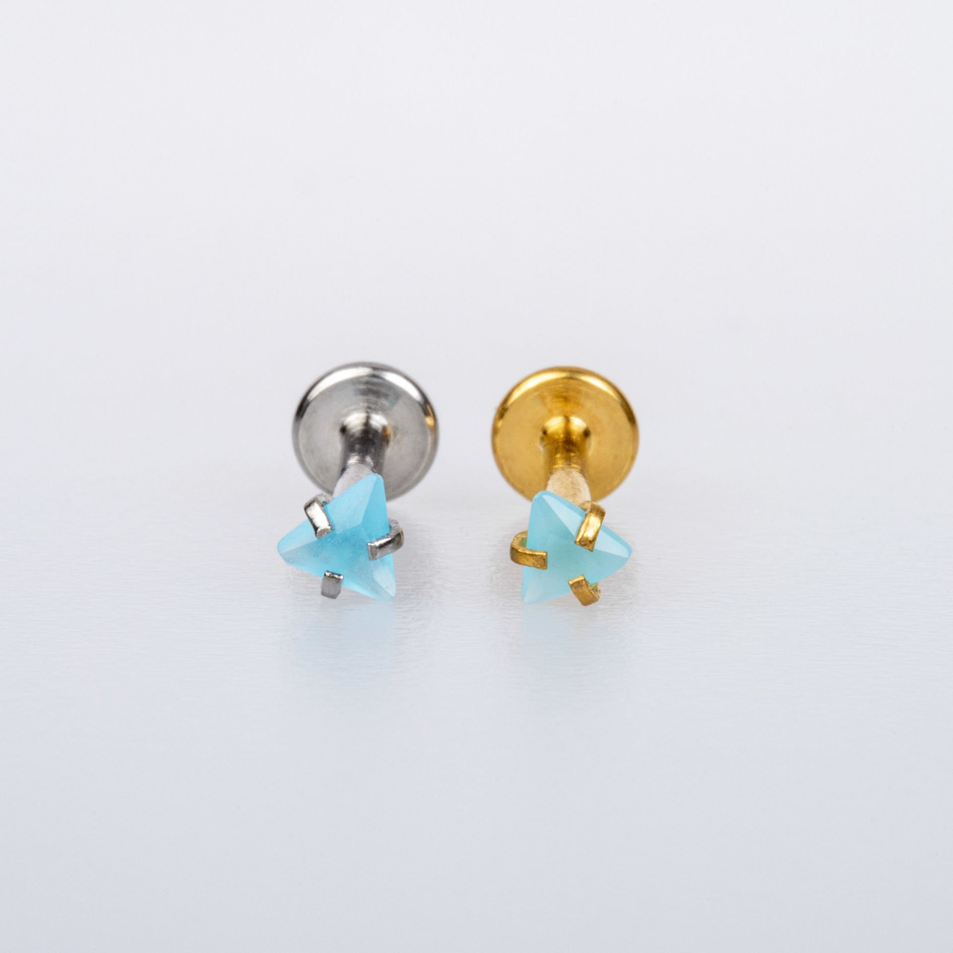 Piercing Labret Üçgen Taş